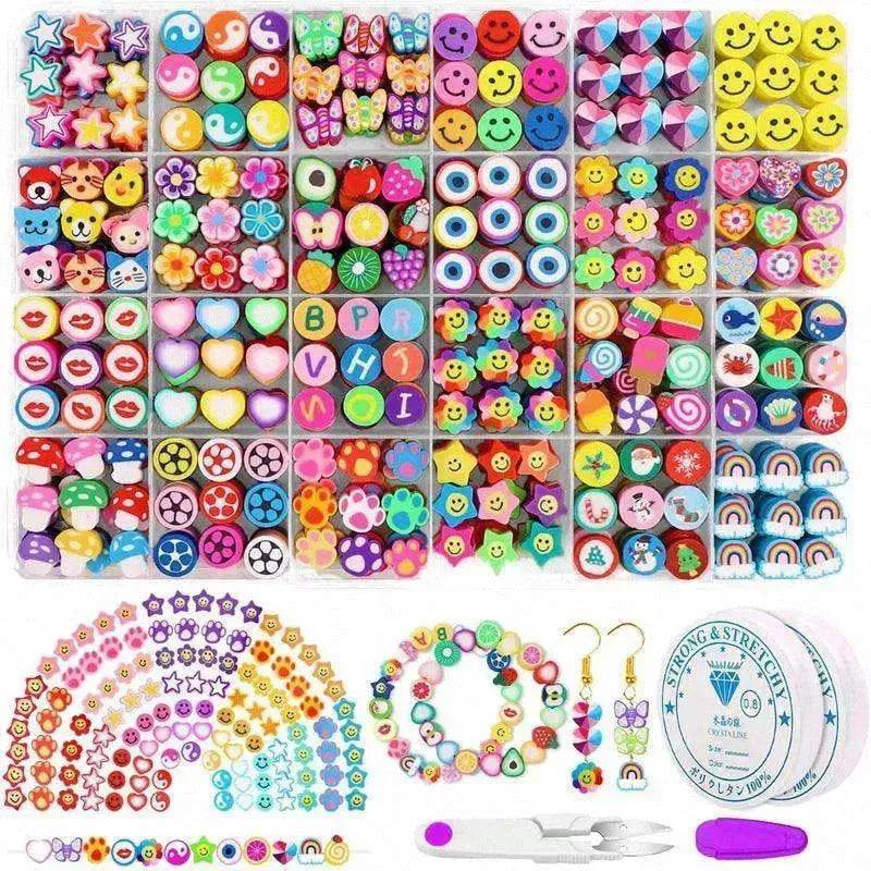 24 Grid 480 PCs Colorful Polymer Clay Beaded Set DIY Bracelet - EX-STOCK Canada