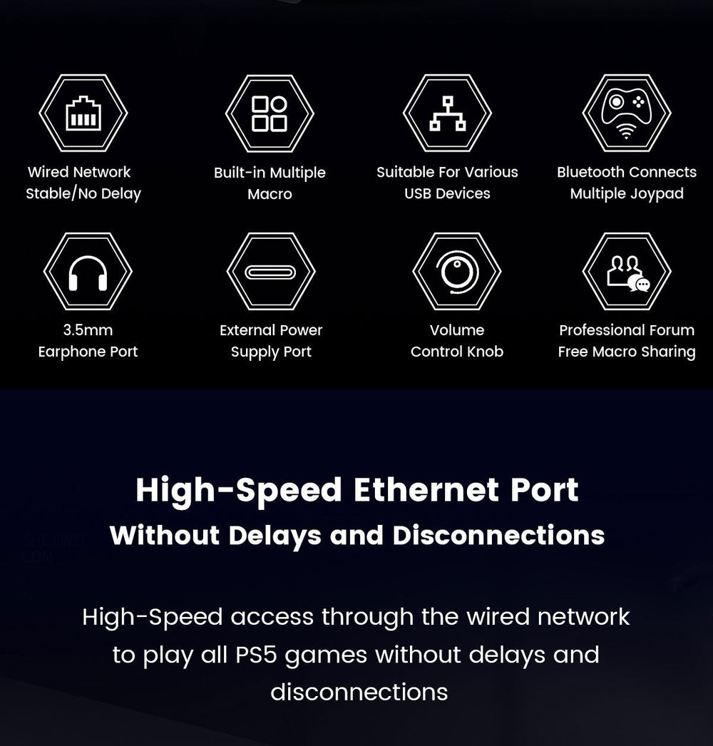 PS5 Game Keyboard Mouse Converter P5 Adapter Macro Custom Button EX-STOCK Canada