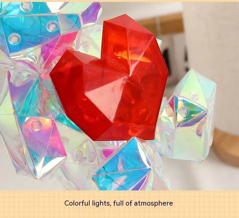 Laser Cross-border Colorful Bear Birthday Christmas Gift Diy Decoration Valentine's Day Gift Bear Night Light - EX-STOCK Canada