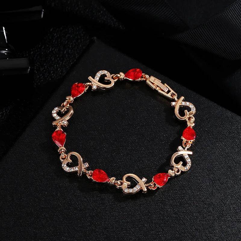 Hollow Love Bracelet With Rhinestones Fashion Temperament Heart-shaped Bracelet For Valentine's Day Gift Jewelry - EX-STOCK Canada