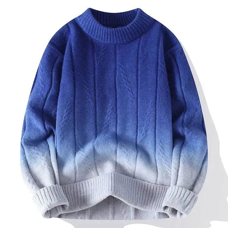 Fall Winter Gradient High-grade woolen Pullover Sweater for Men - EX-STOCK Canada
