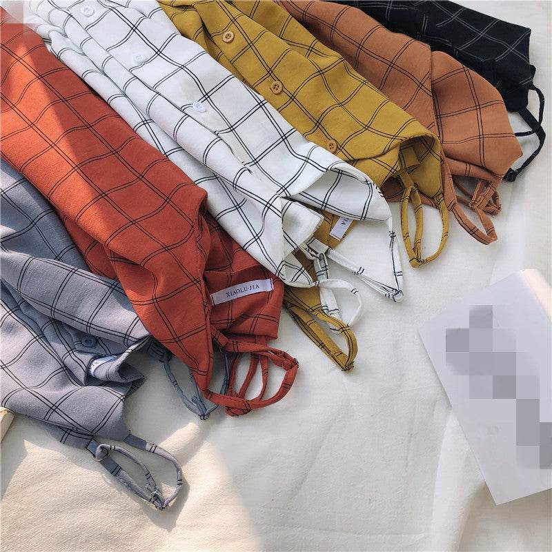 Casual sleeveless button down Chiffon blouse top for women - EX-STOCK Canada