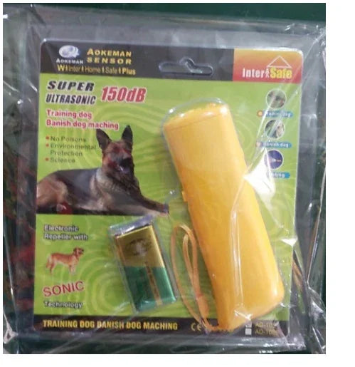 Appareil de Dressage Anti-Aboiement 3-en-1 pour Chien Répulsif Ultrasonique avec Lampe de Poche LEDEX-STOCK Canada