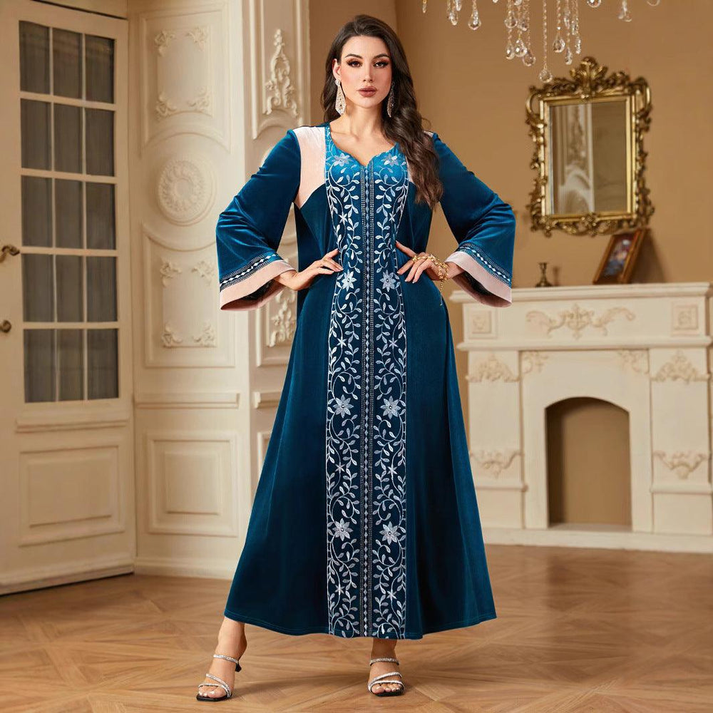 Middle East Women's Clothing Stitching Muslim Dress - EX-STOCK Canada