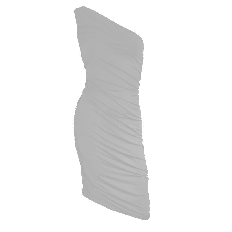 Robe grande taille à col irrégulier pour femmes, coupe slim - EX-STOCK Canada