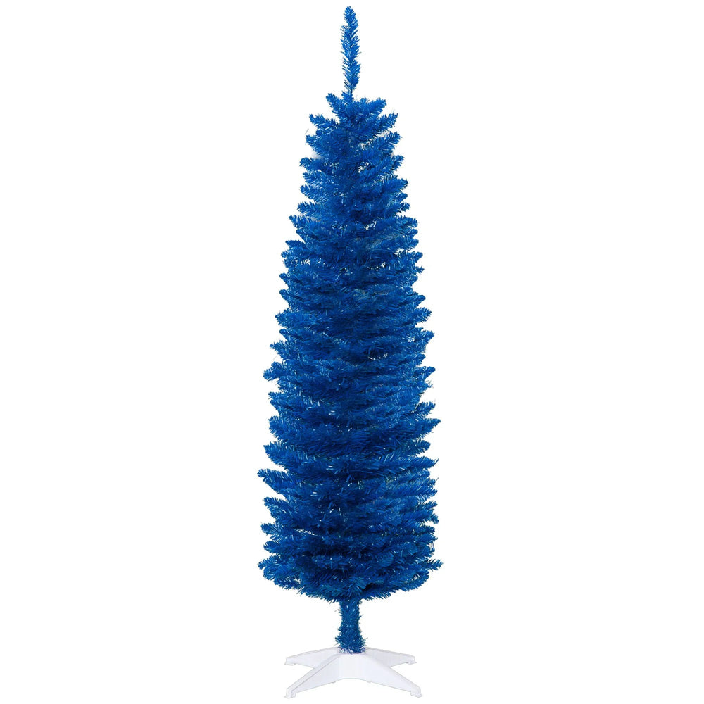 5ft Pencil Christmas Trees, Skinny Artificial Christmas Tree For Xmas Holiday Decor, Deep Blue EX-STOCK Canada