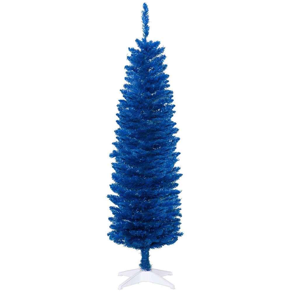 5ft Pencil Christmas Trees, Skinny Artificial Christmas Tree For Xmas Holiday Decor, Deep Blue EX-STOCK Canada