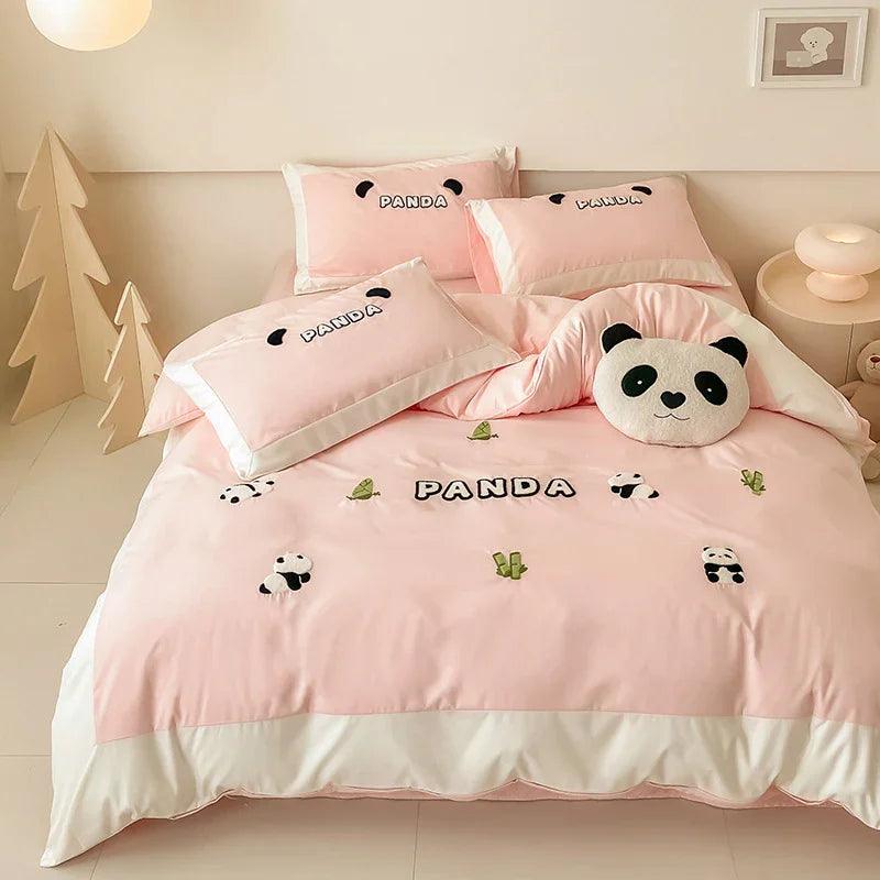 Cotton Four-piece Set Washed Fitted Sheet Duvet Cover Sheets Three-piece Bedding Set EX-STOCK Canada