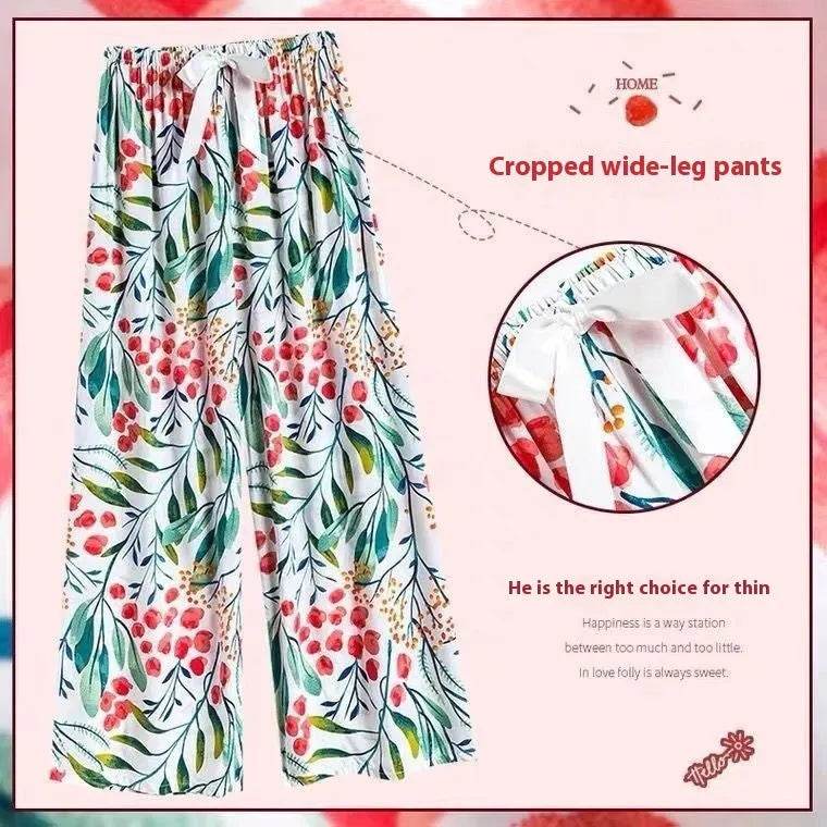 Cotton Silk Pajama Lounge trouser Pants Summer Women - EX-STOCK Canada