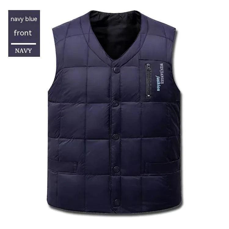 Men's Down Vest Plus-sized Duck Down Vest Warm Autumn And Winter EX-STOCK Canada