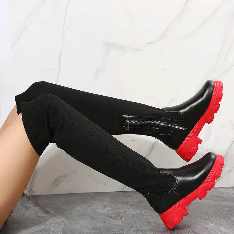 Long Boots Women Winter Shoes Fashion Side Zipper Knee High Boots - EX-STOCK Canada