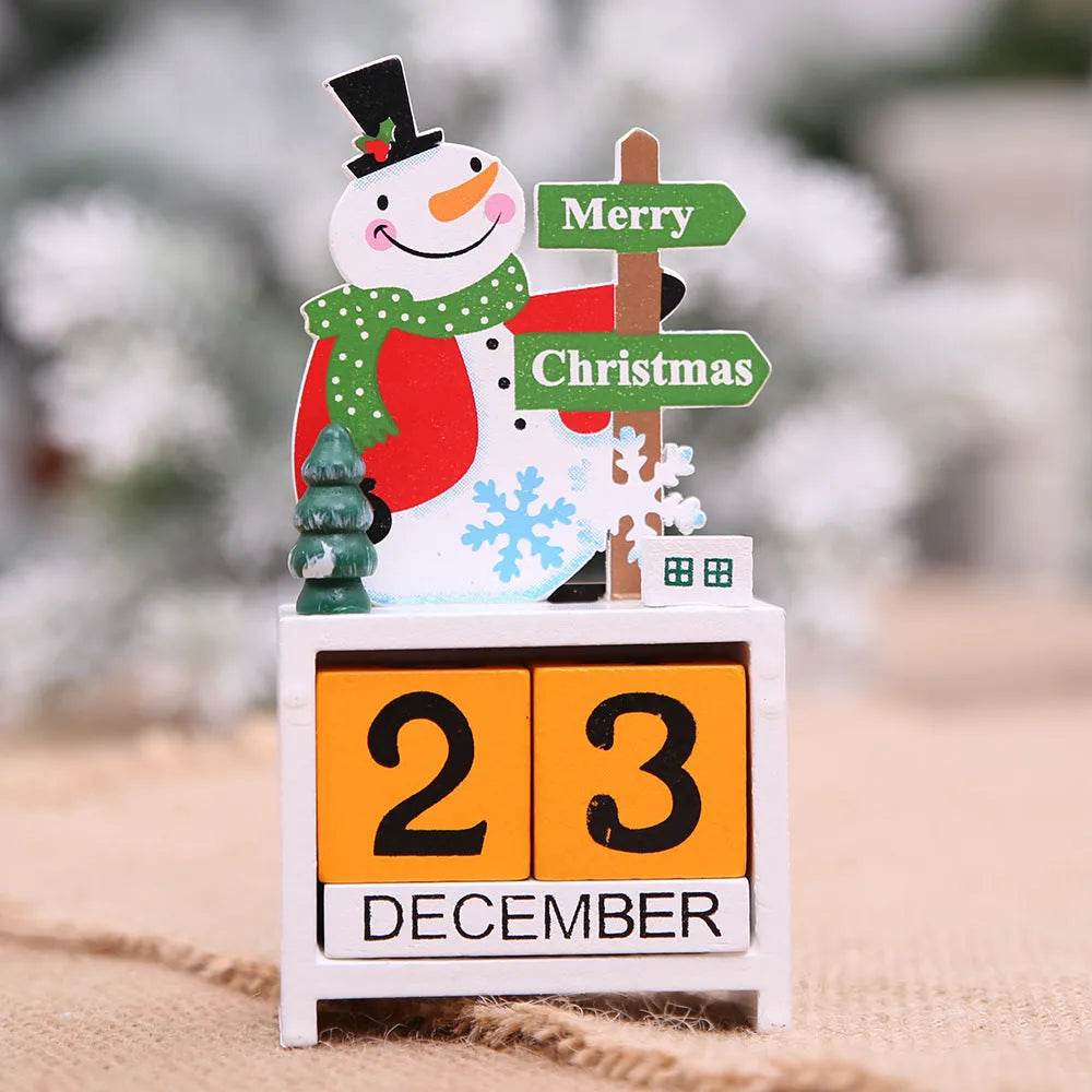 Christmas wooden calendar decorations - EX-STOCK Canada