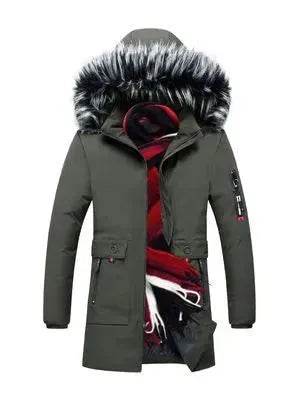 Fur Collar Hoodie Winter Parka Jacket for men - EX-STOCK Canada
