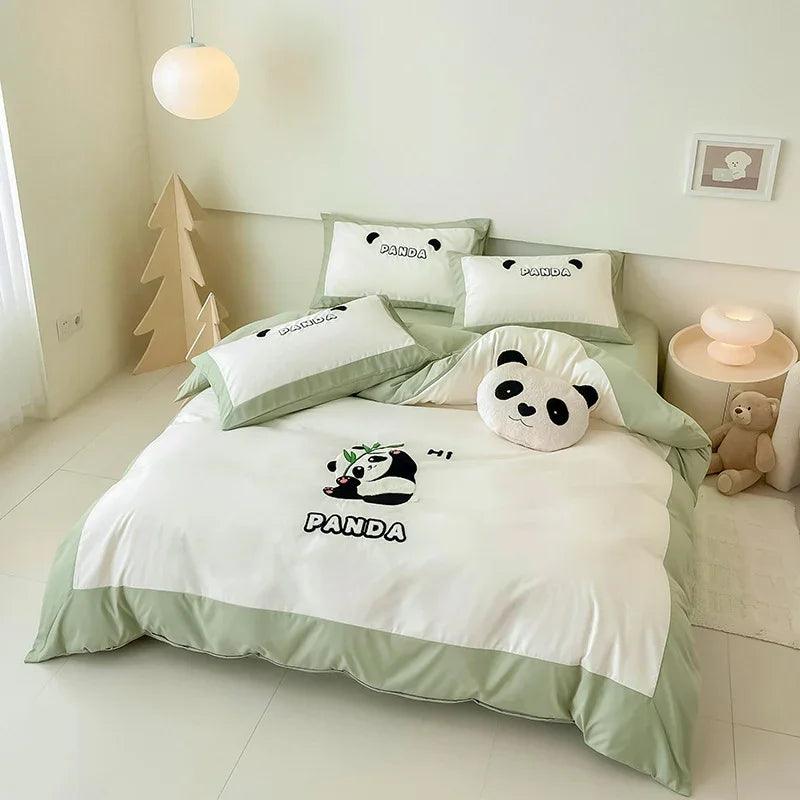 Cotton Four-piece Set Washed Fitted Sheet Duvet Cover Sheets Three-piece Bedding Set EX-STOCK Canada