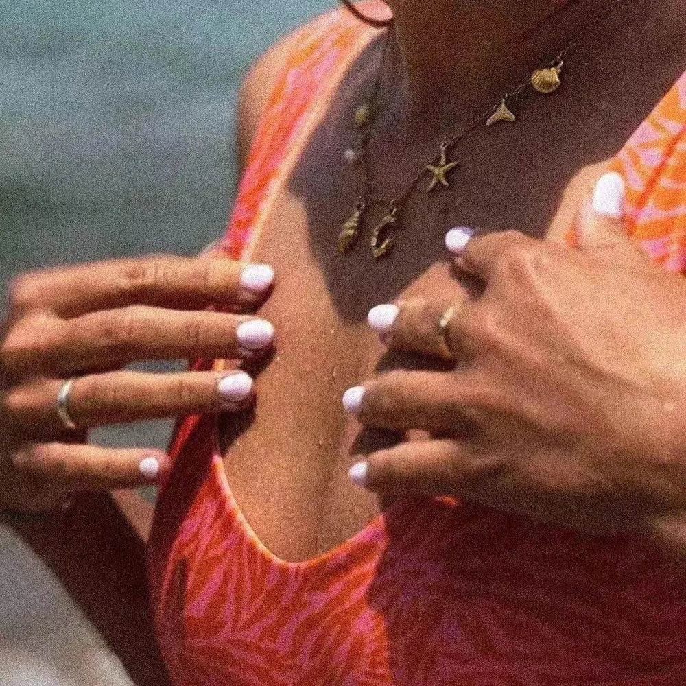 26 Bamboo Letter Necklace Starfish Shell Necklace for Women - EX-STOCK Canada