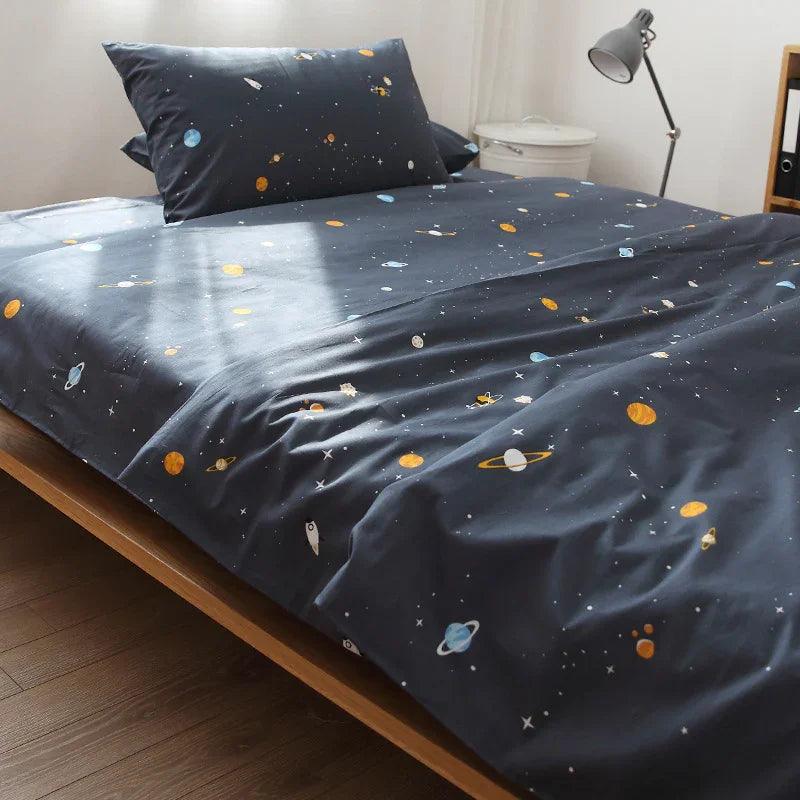 Housse de couette en coton de style dessin animé fantastique, linge de lit en coton purEX-STOCK Canada