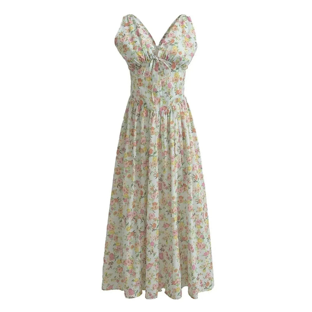 Women's Summer French Seaside Vacation Waist-tight Temperament Midi Skater Dress - EX-STOCK Canada