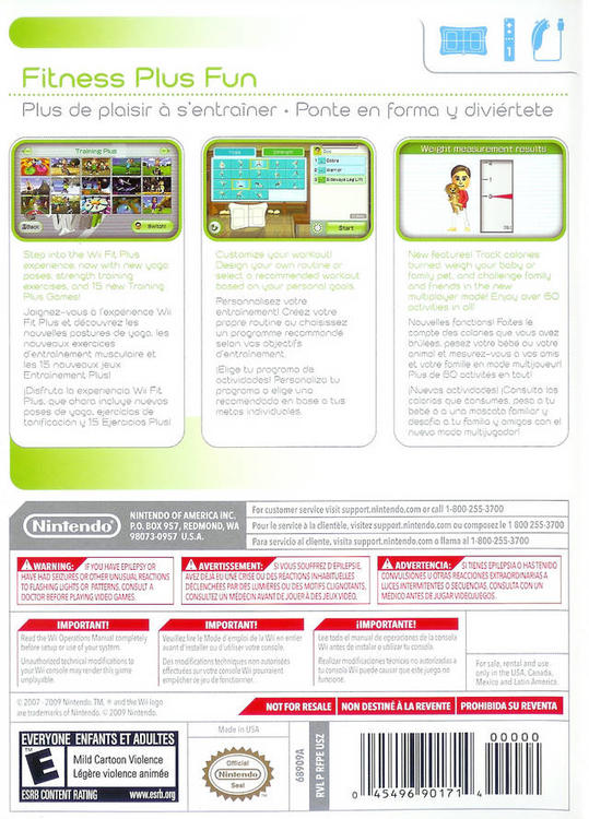 Wii Fit Plus ( Wii balance board not includes but required )