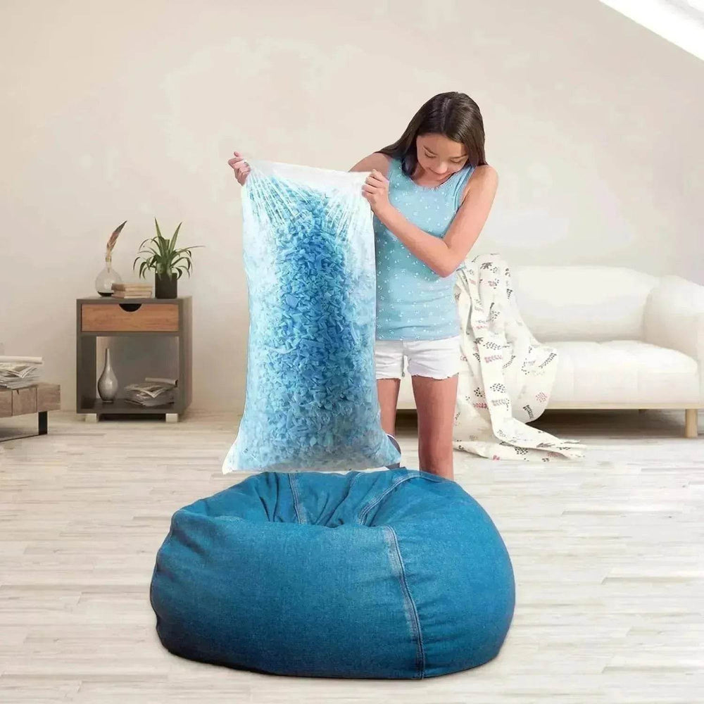 5lbs Bean Bag Filler, Shredded Memory Foam Filling For Bean Bag Chair, Dog Beds, Cushions Pillows, Added Gel Particles - EX-STOCK Canada