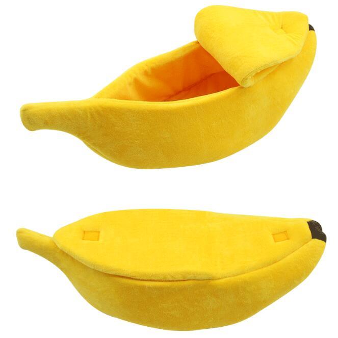 Pet House Dog Bed Banana Shape Dog House Cute Pet Kennel Nest Warm Dog Sofas Sleeping Bed EX-STOCK Canada