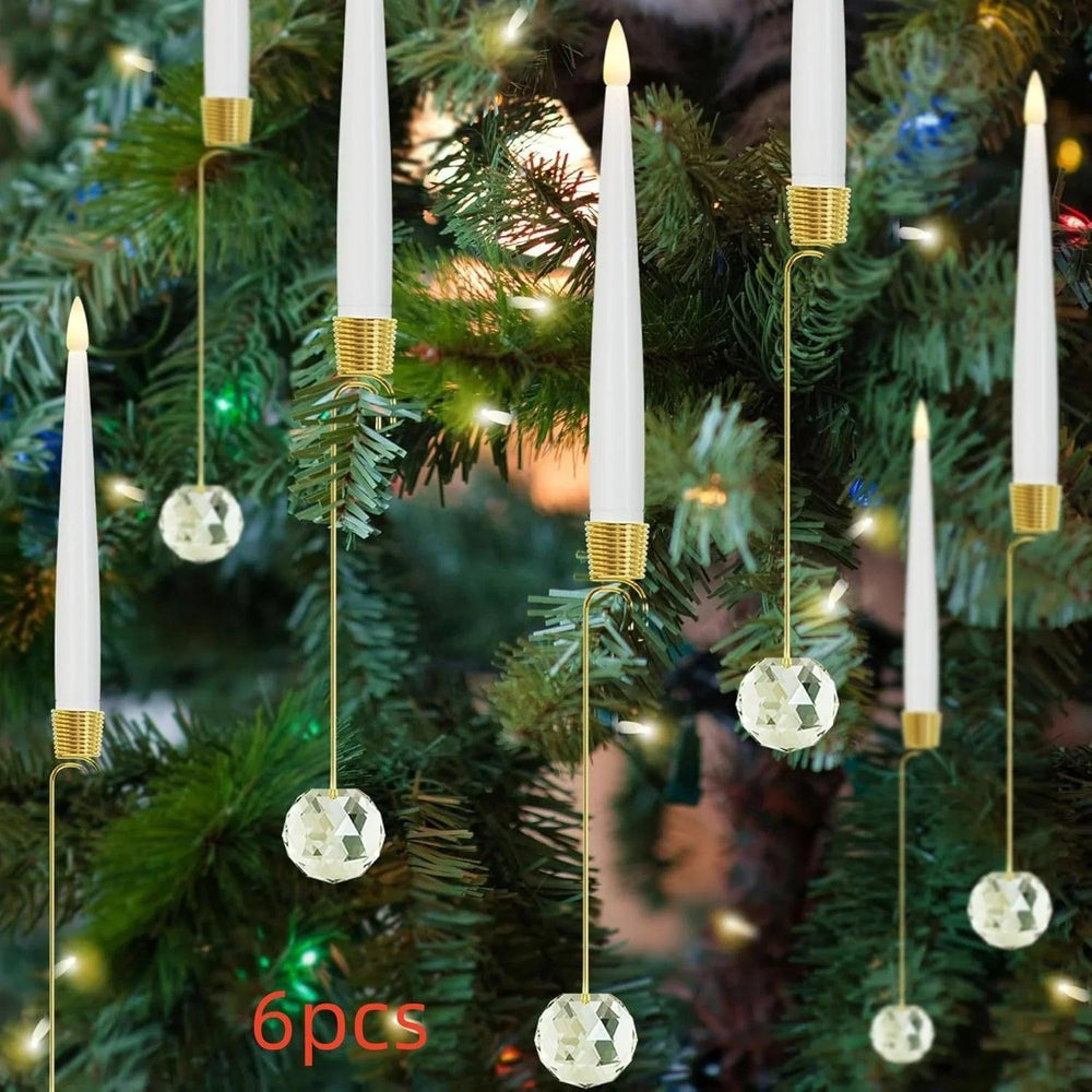 Bougie de Noël LED intérieure Ornements de sapin de Noël pour les vacances Décoration d'atmosphère festive Pendentif de NoëlEX-STOCK Canada