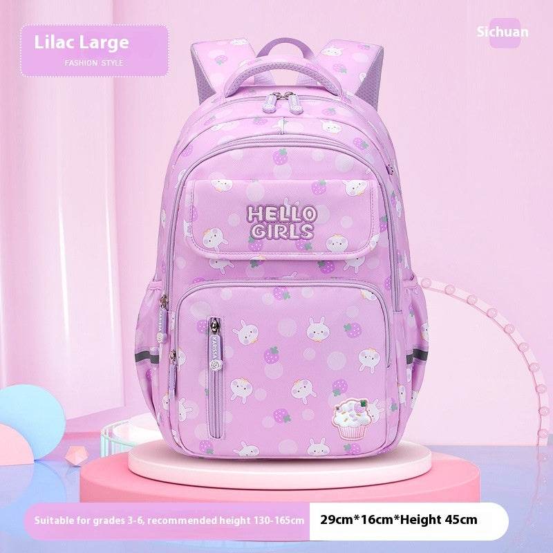 6-12-year-old Primary School Children Girls Backpack Large Capacity Schoolbag - EX-STOCK Canada