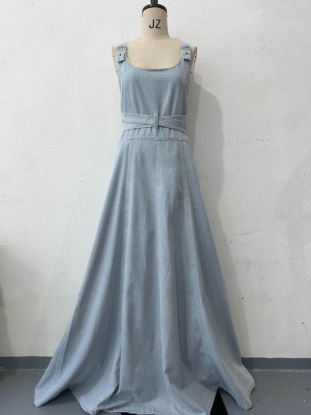 Sexy Denim Tied Spaghetti-strap Dress - EX-STOCK Canada
