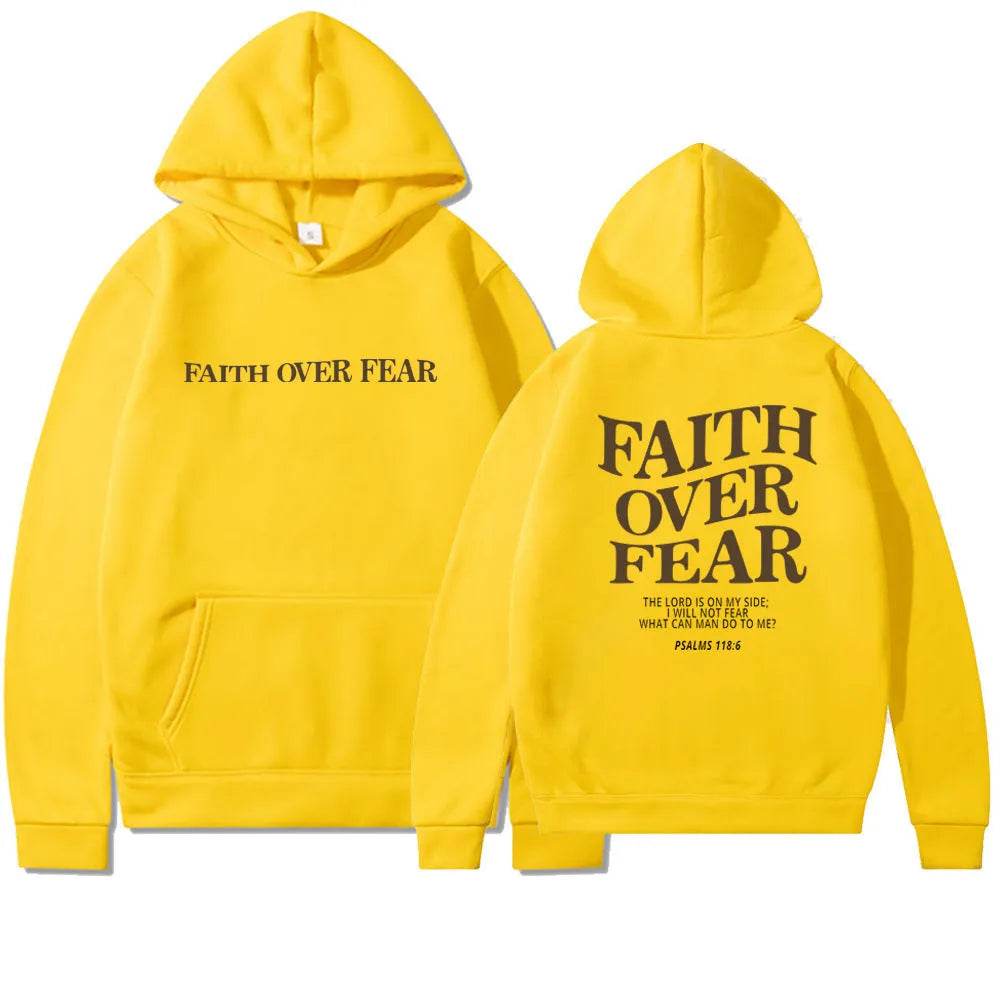 New Hoodie Faith Fear Men's And Women's Printed Sweatshirt - EX-STOCK Canada