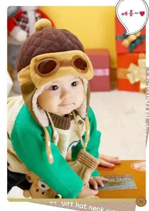 Baby and Toddler Winter hat Hooded Winter Pilot Beanie Warm baby cap - EX-STOCK Canada
