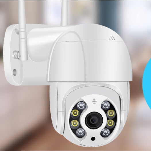 White 1080p WiFi PTZ Security Camera with Two-Way Audio