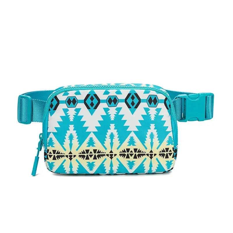 New Bohemian Print Waist Bag With Adjustable Shoulder Strap Fashion Casual Outdoor Running Crossbody Waist Bag For Women - EX-STOCK Canada