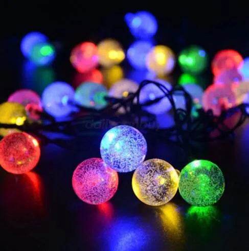 Crystal solar power of the led lamp string lights christmas lights solar garden outdoor decoration for christmas - EX-STOCK Canada