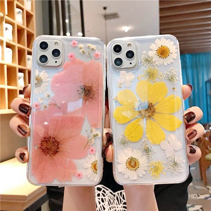 Cute Transparent Flower Silicone phone case for women - EX-STOCK Canada
