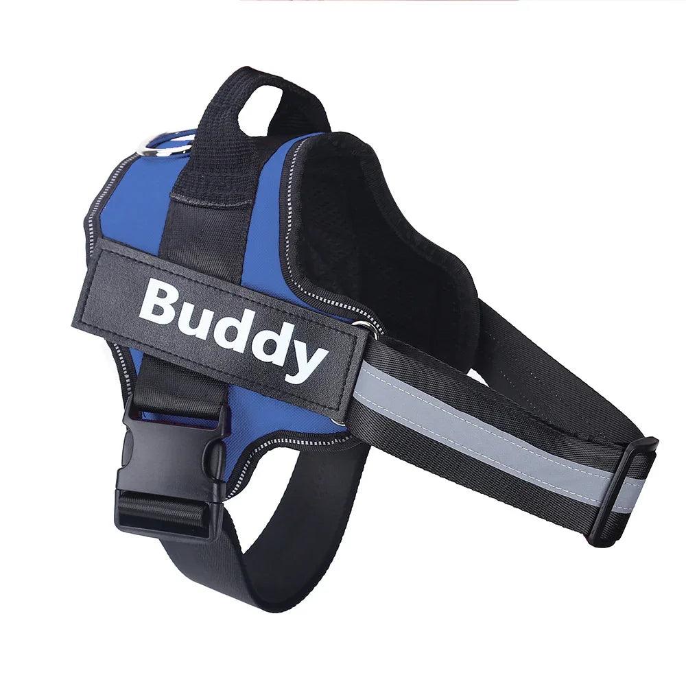 Harnais pour chien personnalisé ANTI-TRACTION Réfléchissant Respirant Harnais ajustable pour animaux de compagnie Gilet pour petit et grand chien Patch personnalisé Fournitures pour animauxEX-STOCK Canada