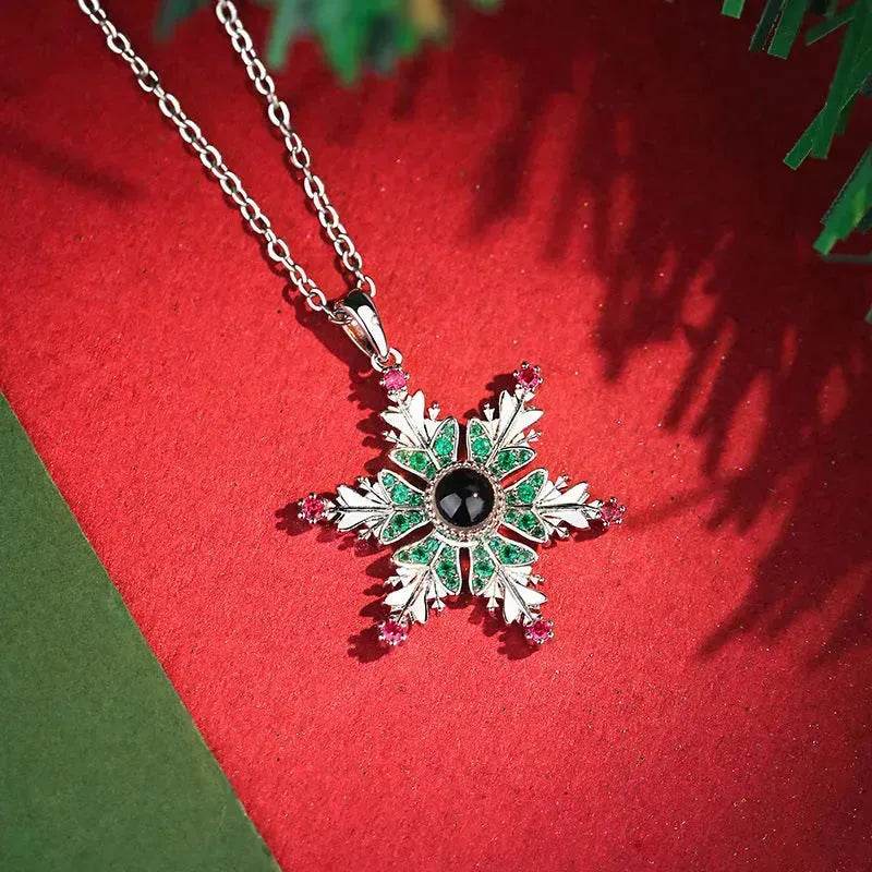 Snowflakes Christmas Necklace gift for women - EX-STOCK Canada