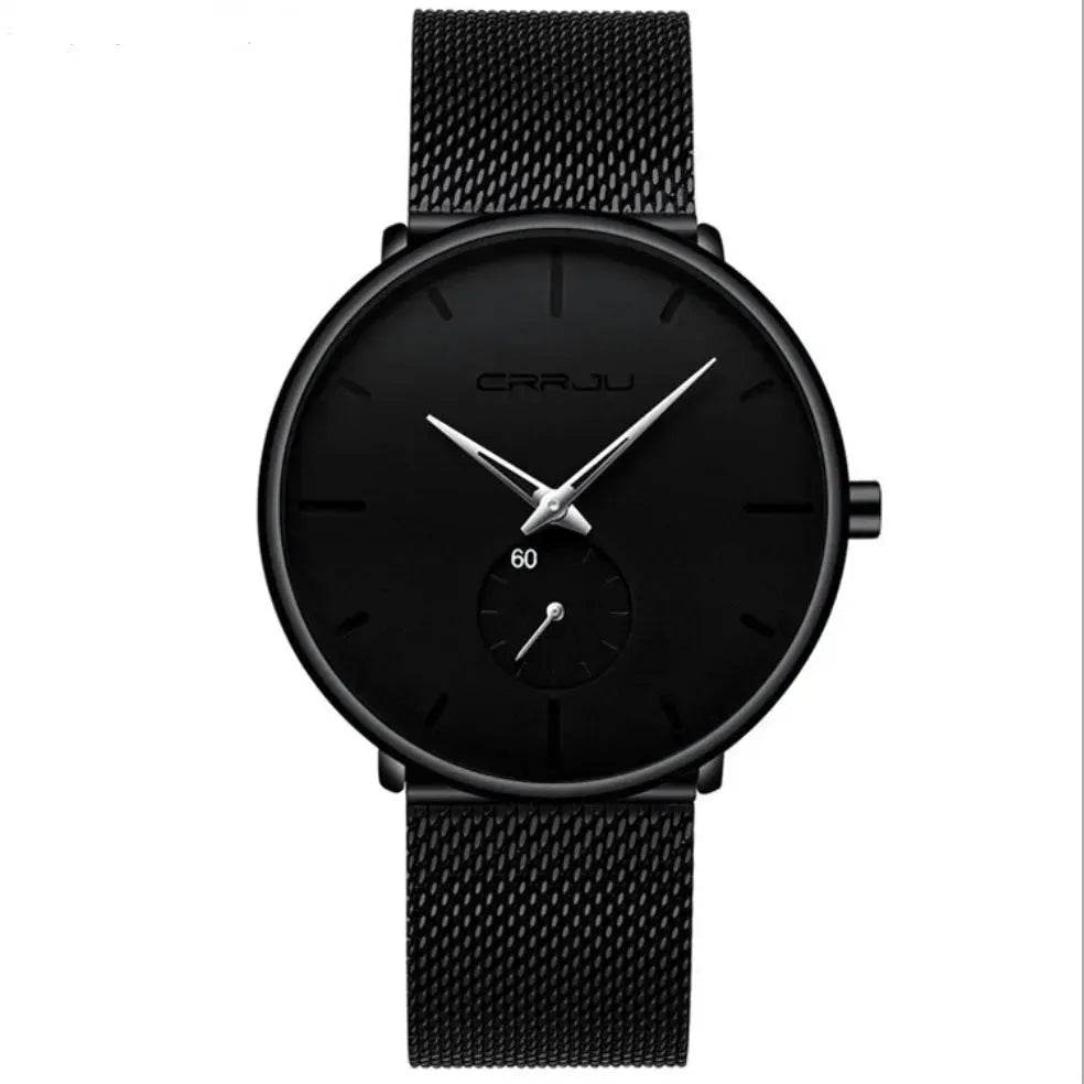 Simple ultra-thin watch round mesh belt watch - EX-STOCK Canada
