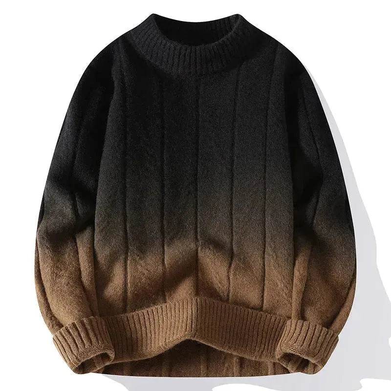 Fall Winter Gradient High-grade woolen Pullover Sweater for Men - EX-STOCK Canada