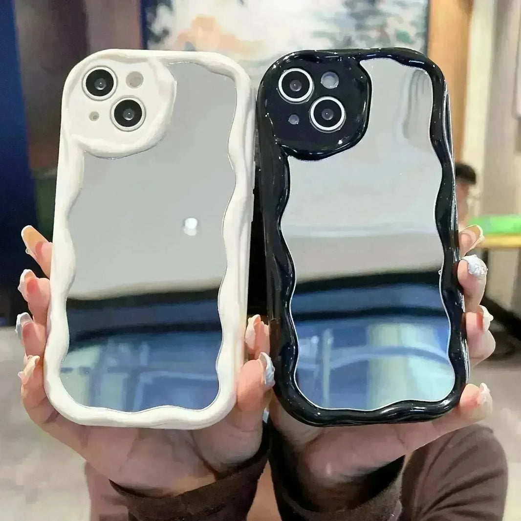 Cream Pattern Mirror Phone Case Drop-resistant Transparent Case - EX-STOCK CANADA