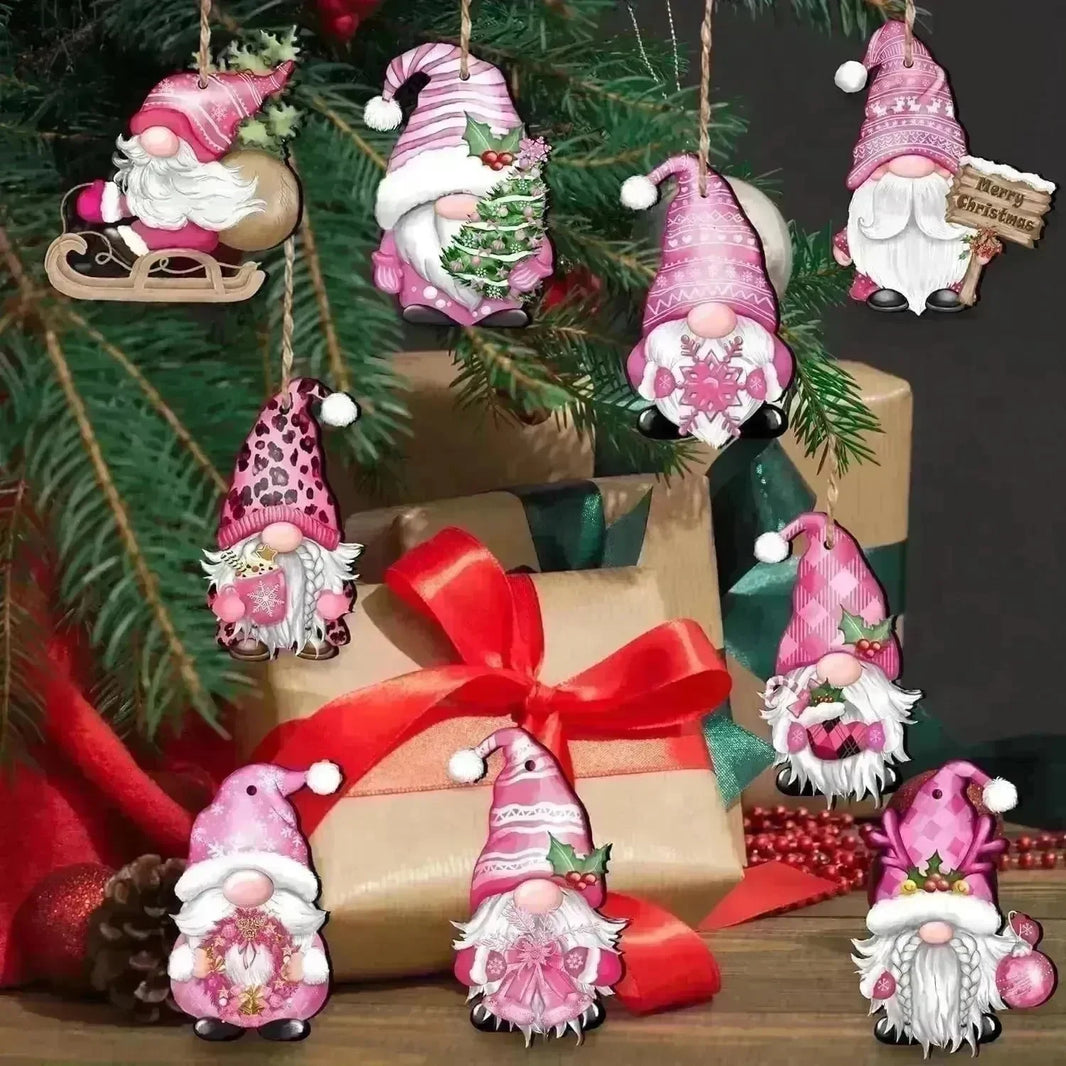 24 PCs Christmas Wooden Hanging Ornaments - EX-STOCK CANADA