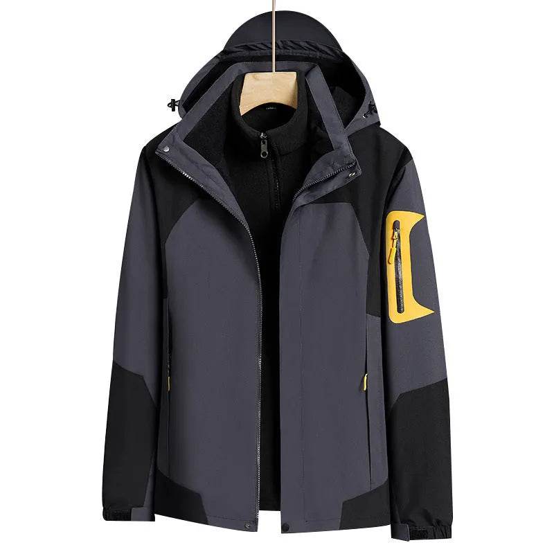 Three-in-one Removable Liner With Velvet Thickening Windproof Waterproof Jacket - EX-STOCK Canada