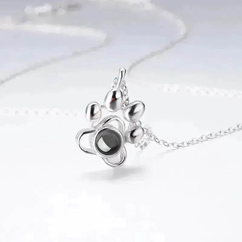 Cute Animal Dog Paw Personalized Custom Projection Necklace - EX-STOCK Canada