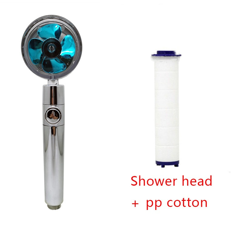 Shower Head Water Saving Flow 360 Degrees Rotating With Small Fan ABS Rain High Pressure Spray Nozzle Bathroom Accessories EX-STOCK Canada