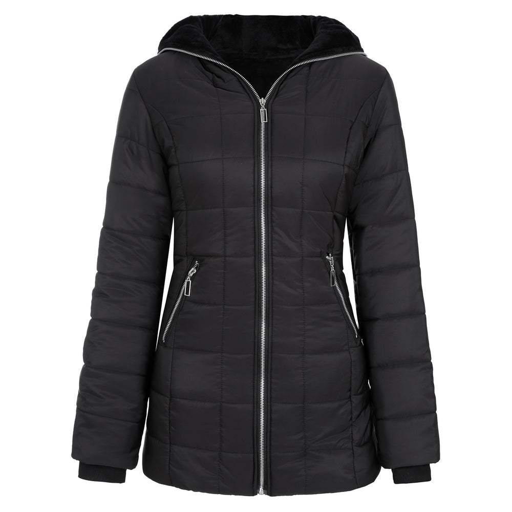 Women's Slim-Fit Quilted Puffer Jacket – Faux Fur Lined Hooded Winter Coat | XS–3XL 3