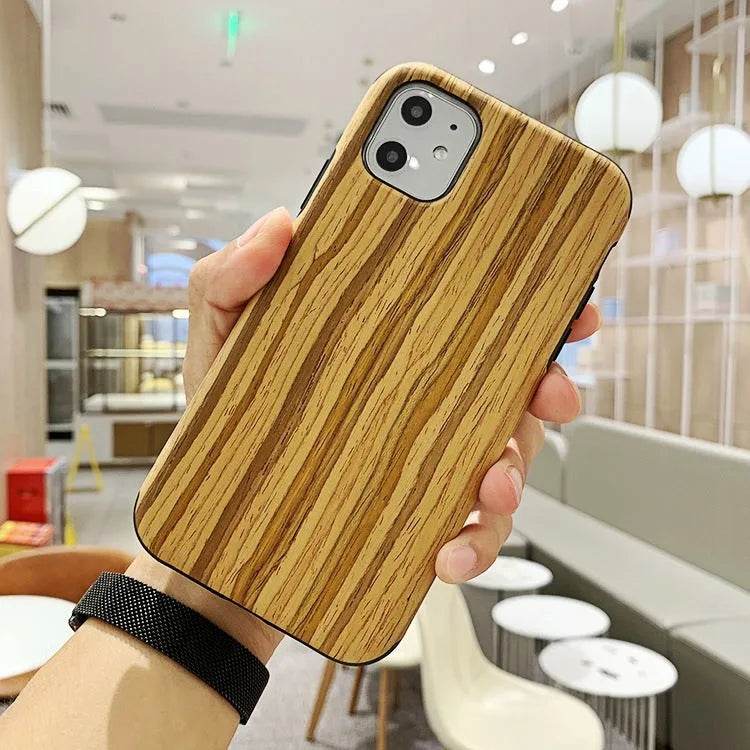 Simple Bamboo Wooden iphone Protective case Unisex - EX-STOCK Canada
