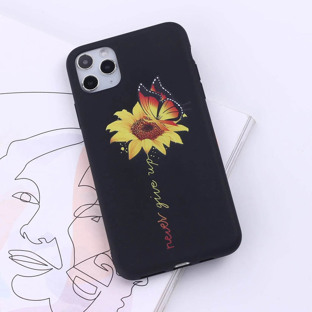Floral Printed Liquid Silicone mobile phone case Unisex - EX-STOCK Canada