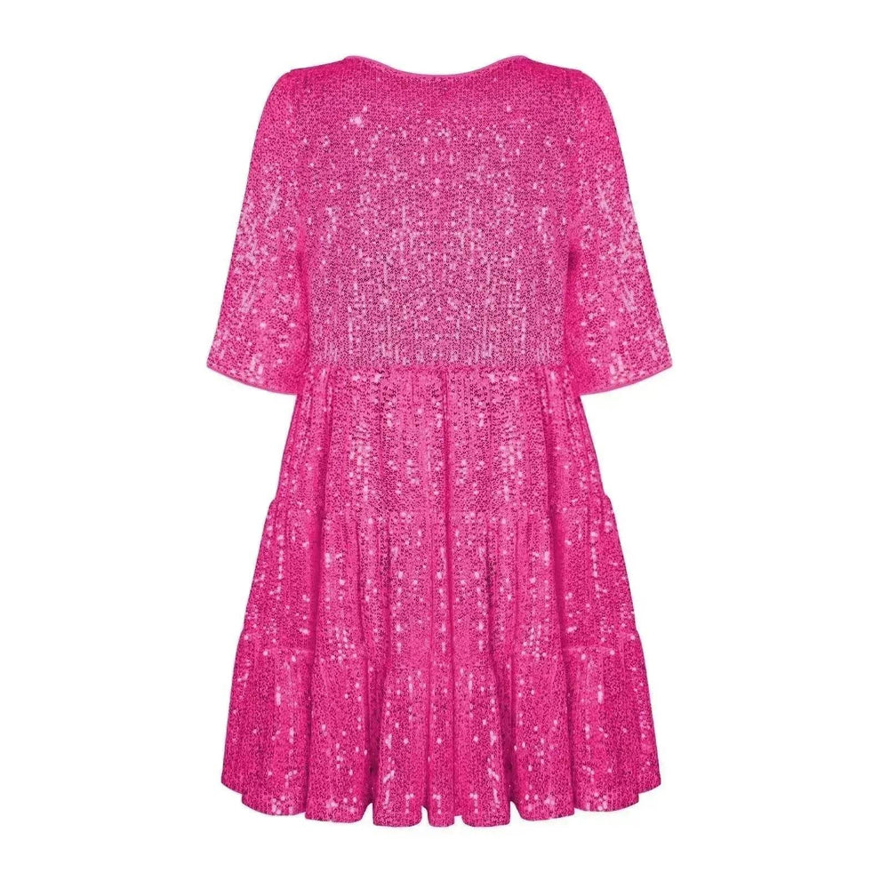 Elegant ladies Sequined Short Mini Skater Dress - EX-STOCK Canada