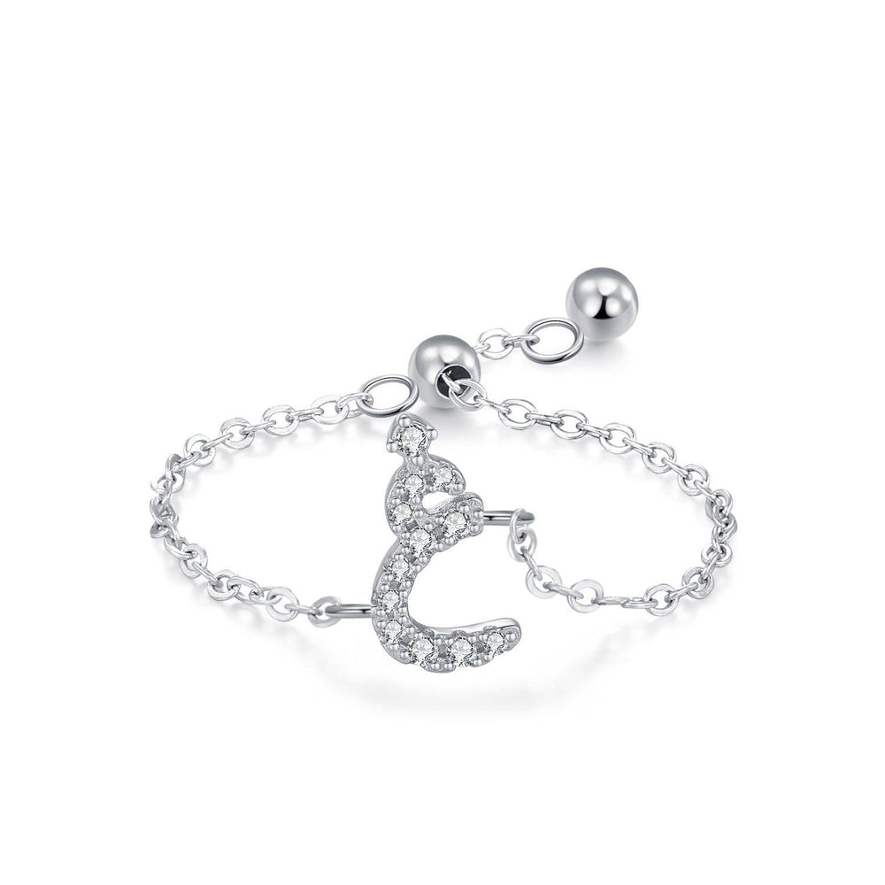 S925 Sterling Silver Niche Style Arabic Letters Pull-out Chain All-match Stackable EX-STOCK Canada