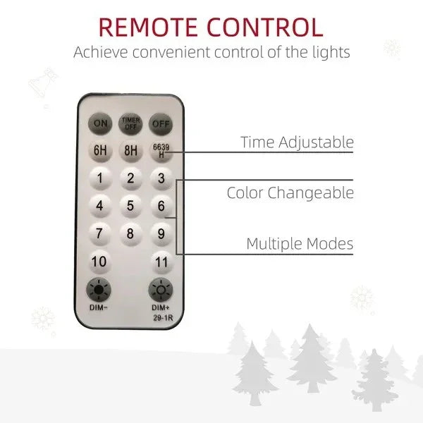 Árbol de Navidad artificial preiluminado de 6 pies con luces LED de doble color, árbol navideño articulado para el hogar u oficinaEX-STOCK Canada