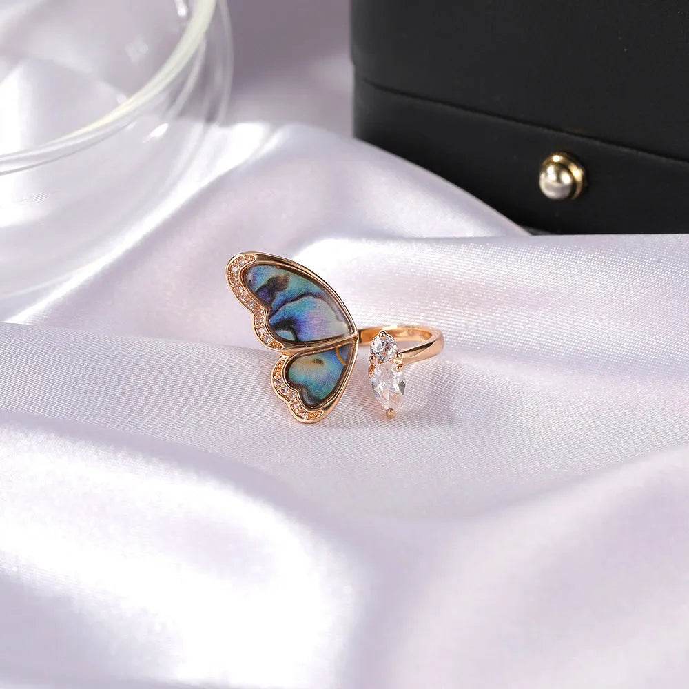 Ladies Fashion Seashell Wing Zircon Jewelry Ring for women - EX-STOCK Canada