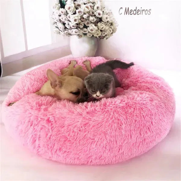 Round Long Hairy Autumn And Winter Nest Pad Cat Mattress - EX-STOCK CANADA